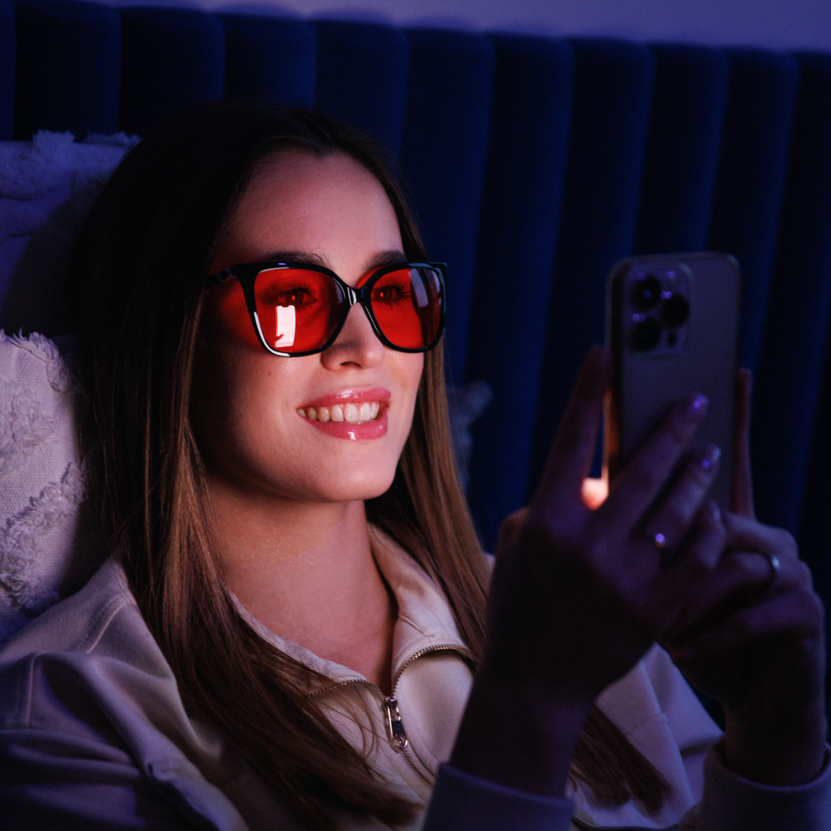 okulary blokujące światło niebieskie z czarnymi ramkami obsydian na noc