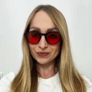 Klasyczne wykończenie Tytan Black NightShield– okulary blokujące światło niebieskie na noc