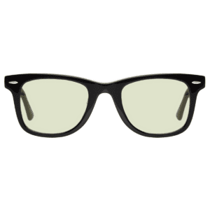 widok od przodu na okulary primo black z filtrem światła niebieskiego